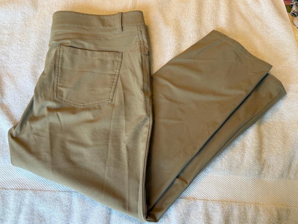 Johnnie-O Prep-Formance 4-Way Stretch Golf 5-Pocket Pants, Size: 38-30, Color: Light Khaki