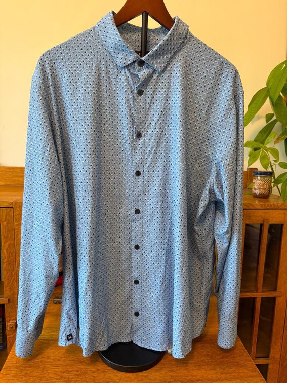 Mizzen + Main Leeward Long Sleeve, Size XL Classic Fit, No Tuck Dress Shirt, No Dry Clean, No Wrinkle, Retail: $158