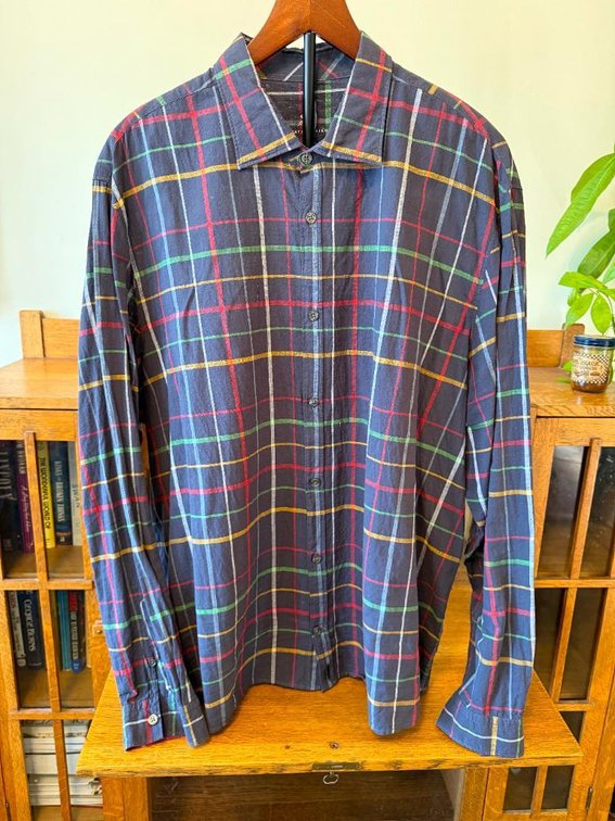 Johnnie-O Featherweight Size: XXL Long Sleeve Button Down Shirt, Great Design, Lightweight Casual Shirt
