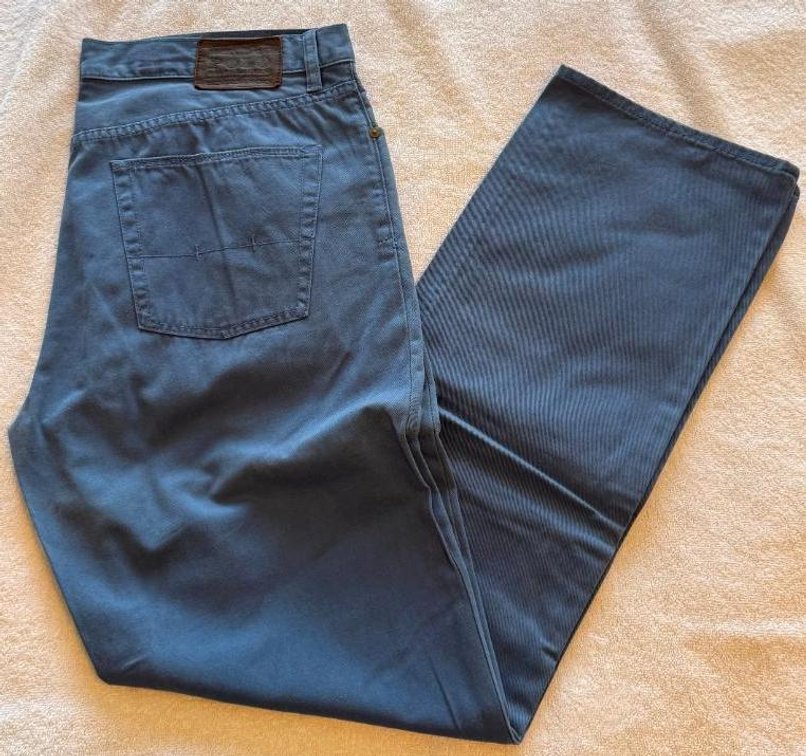 Polo Ralph Lauren 650 Straight Fit Cotton Twill 5-Pocket Pants, Size 36-32, Embroidered Pony