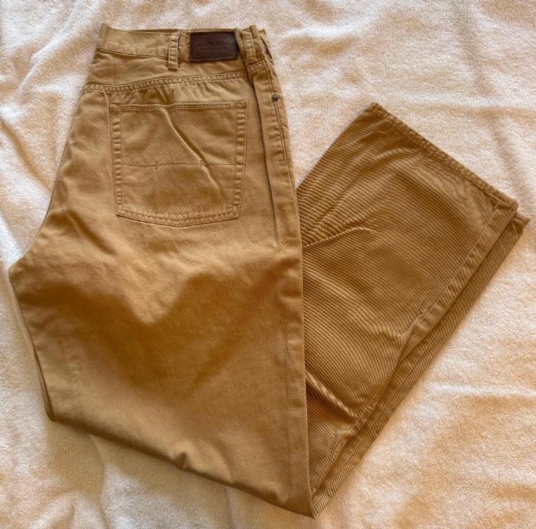 Polo Ralph Lauren 650 Straight Fit Cotton Twill 5-Pocket Pants, Size 38-32, Embroidered Pony, Auth. Dungarees