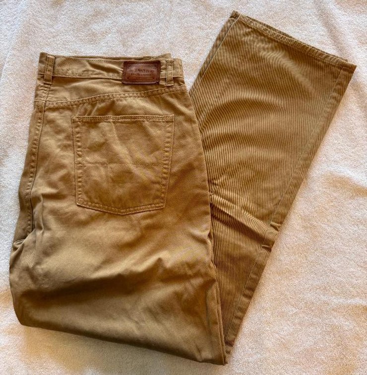 Polo Ralph Lauren 650 Straight Fit Cotton Twill 5-Pocket Pants, Size 38-32, Embroidered Pony, Auth. Dungarees