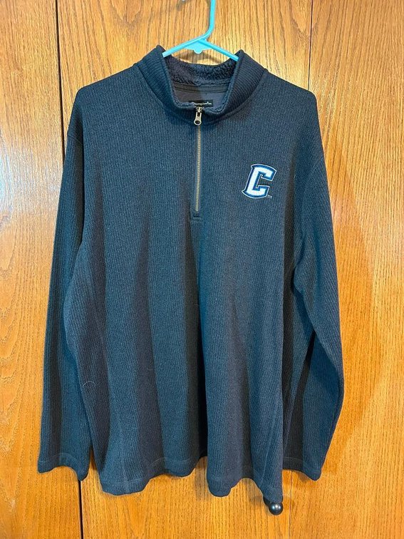 Creighton-Champion 1/4 Zip Sweater, Size XXL, 100% Polyester, VG Condition