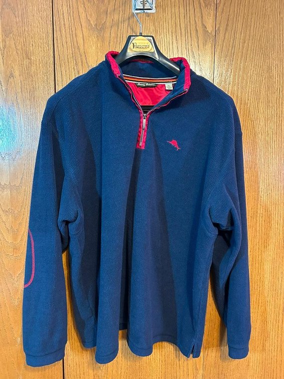 Tommy Bahama Sweater 1/4 Zip, Size 2XL, 100% Polyester, Good Condition