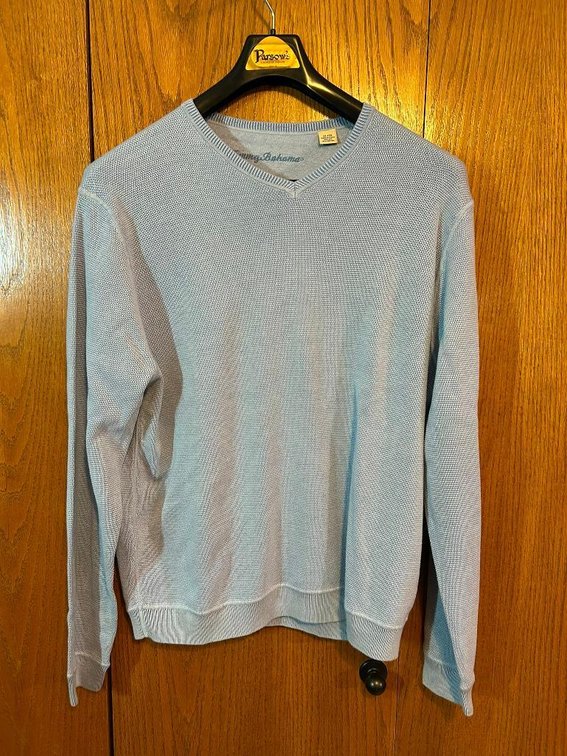 Tommy Bahama Sweater, Size XL, 55% Silk, 45% Cotton, VG Condition