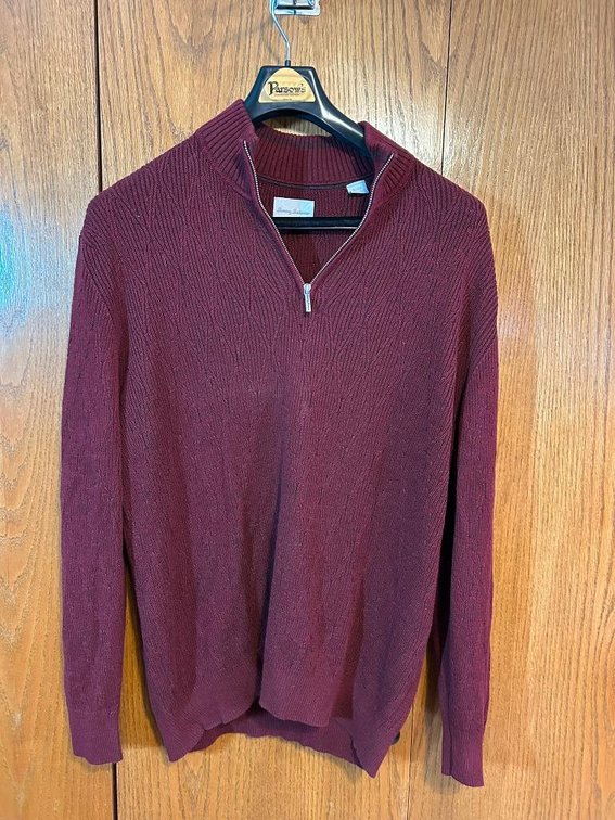 Tommy Bahama Sweater 1/4 zip, Size XL, 100% Cotton, VG Condition