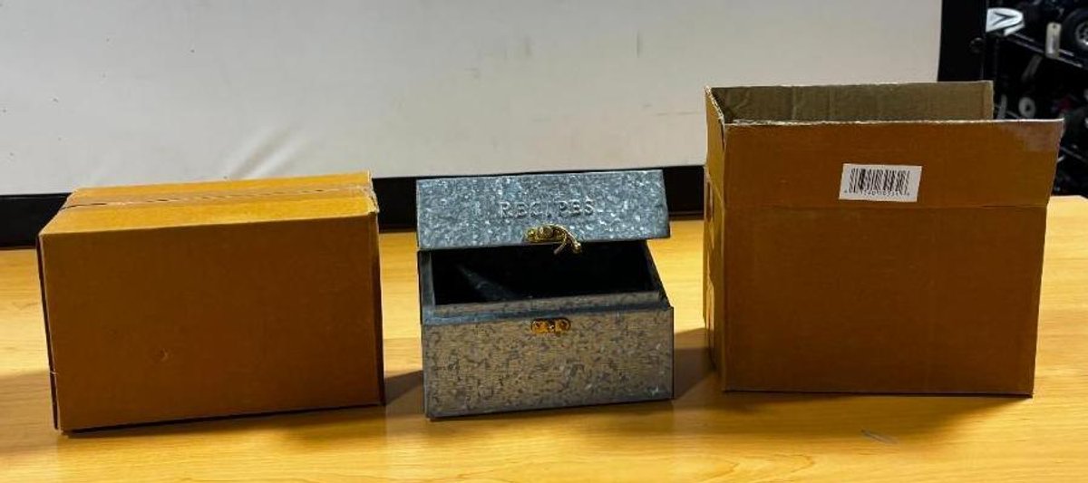 Two New Galvanized Recipe Boxes