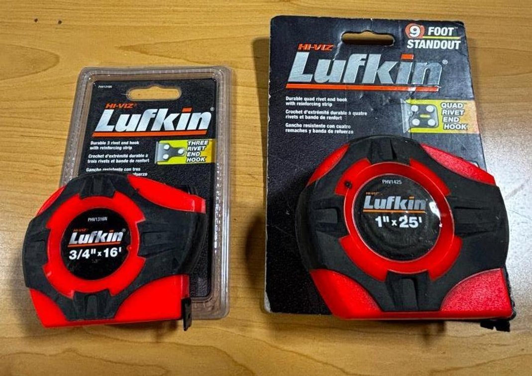 Two New Tape Measures, Lufkin 25ft and 16ft