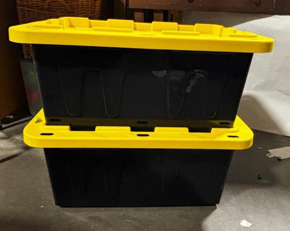 Lot of 2 Project Source Commander Storage Totes, Heavy Duty