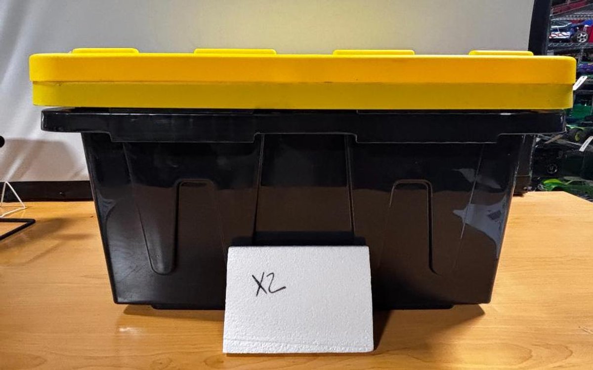 Lot of 2 Project Source Commander Storage Totes, Heavy Duty