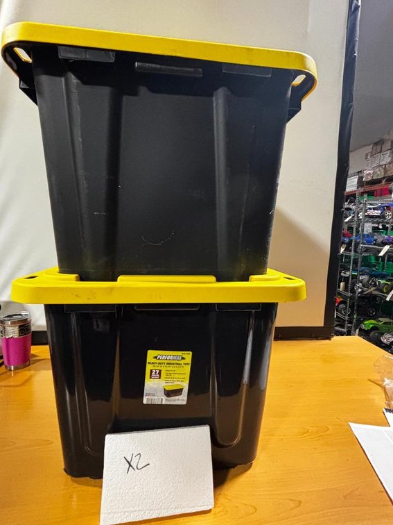 Lot of 2 Project Source Commander Storage Totes, Heavy Duty
