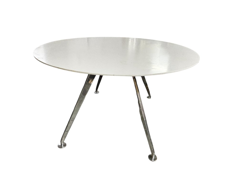 Bernhardt Design Chrome and Resin Modern Style Caf\uFFFd Table, 54in Round