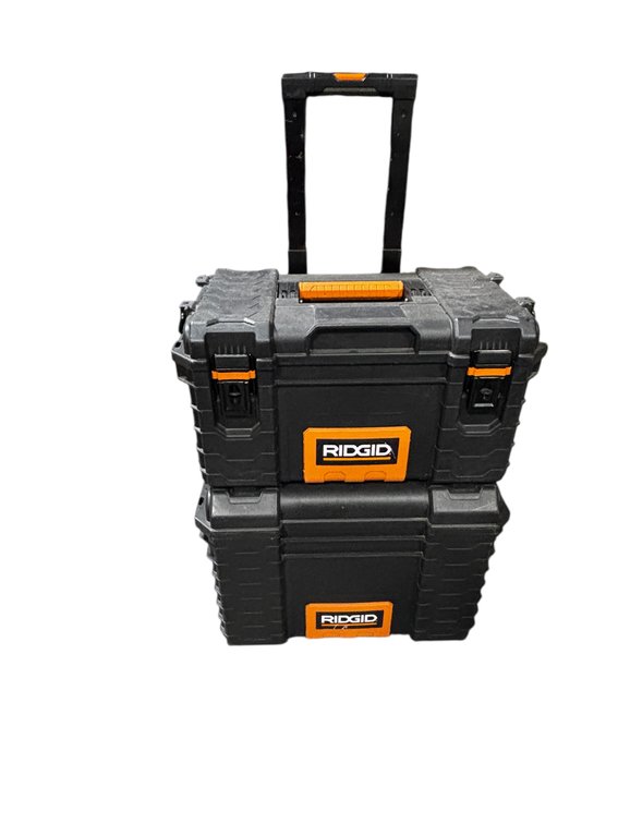 Ridgid Pro Gear Cart Tool Box, High Impact Resistance, Retractable Handle
