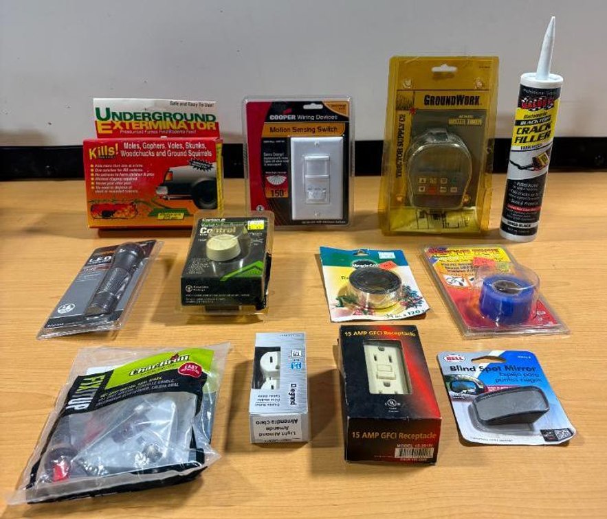New Products: Receptacles, Switch, LED Flashlight, Dimmer, Rescue Tape, Rodent Bait, Timer, Crack Sealer & More