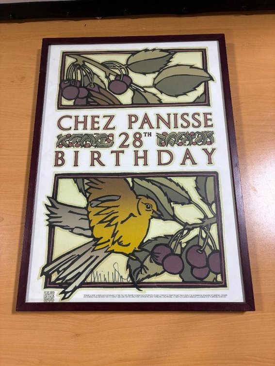 Framed Chez Panisse Birthday 28