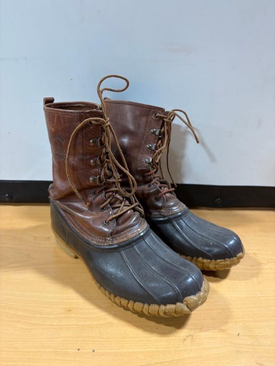 Vintage LaCrosse Made in USA Leather Boots, No Size Marked, Measures to a Size 10