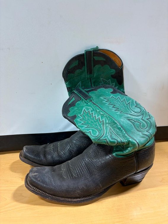 Vintage Lucchese 2000 Size 11 Leather Cowboy Boots