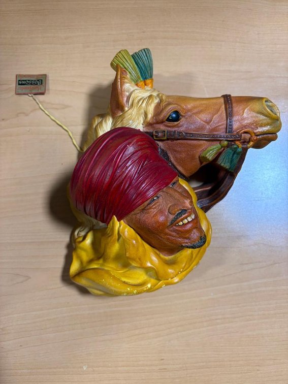 Hand Painted Large Bossons Head Wall Ornament; Lords of the Desert, Chalkware, c. 1960's
