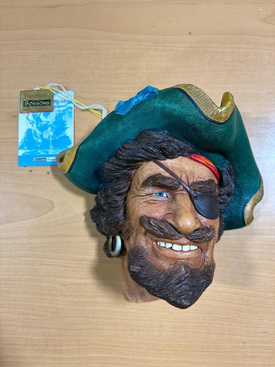 Hand Painted Large Bossons Head Wall Ornament; Sir Henry Morgan, c. 1960's Chalkware