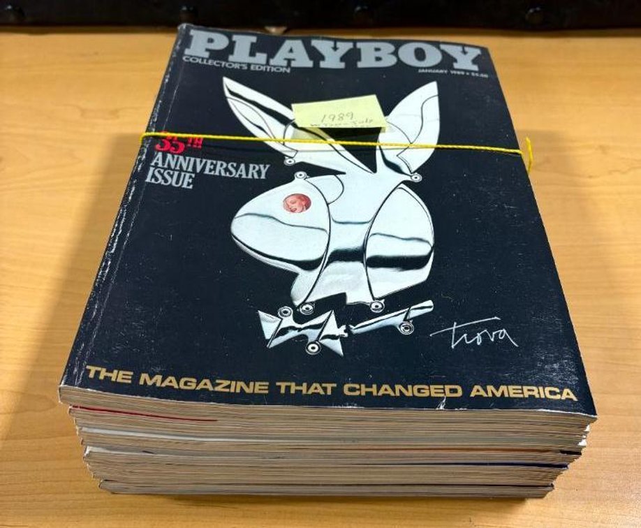 Collection of Vintage Playboy Magazines; 1989, Jan - July, Sept - Dec.