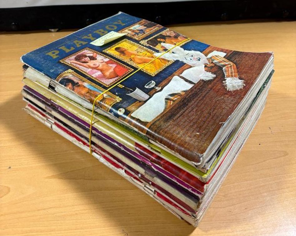 Collection of Vintage Playboy Magazines; 1970, Jan, Feb, April - June, Oct - Dec