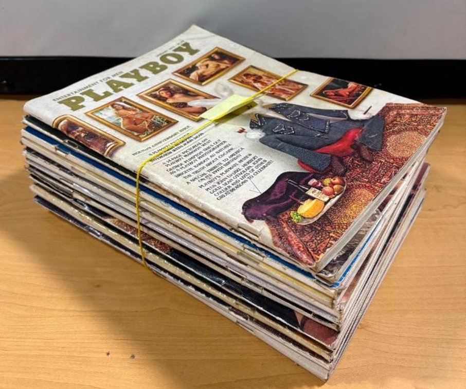 Collection of Vintage Playboy Magazines; Complete Year, 1975, Jan - Dec