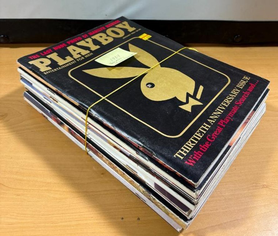 Collection of Vintage Playboy Magazines; 1984, Jan, March, June - Dec