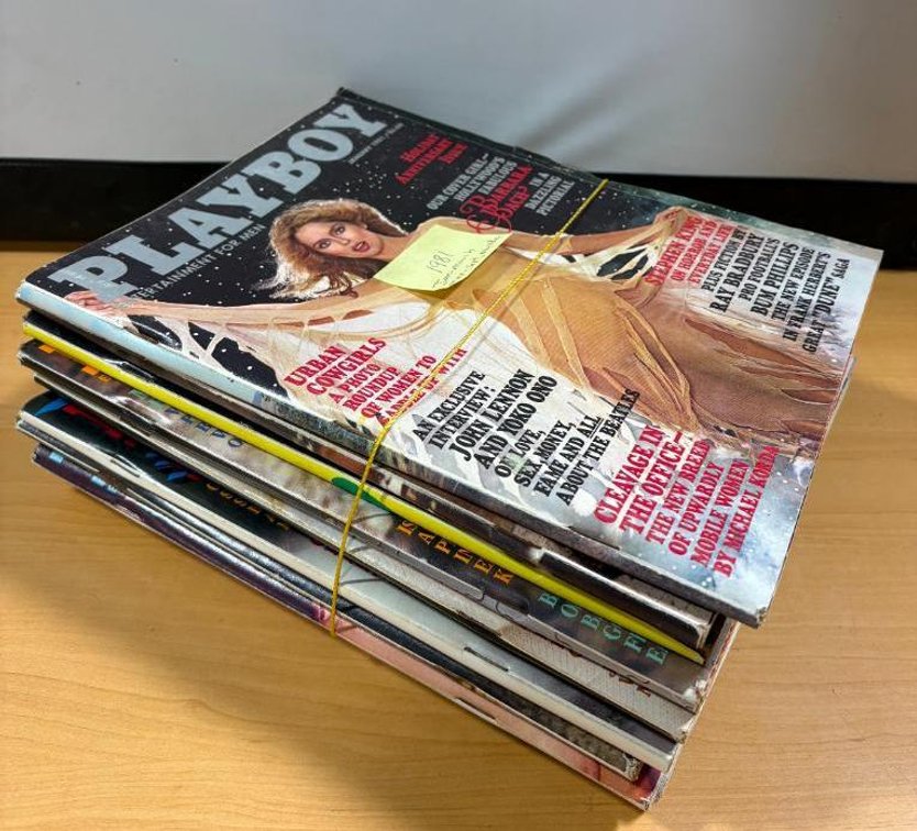 Collection of Vintage Playboy Magazines; 1981, Jan - March, May - Sept, Nov & Dec