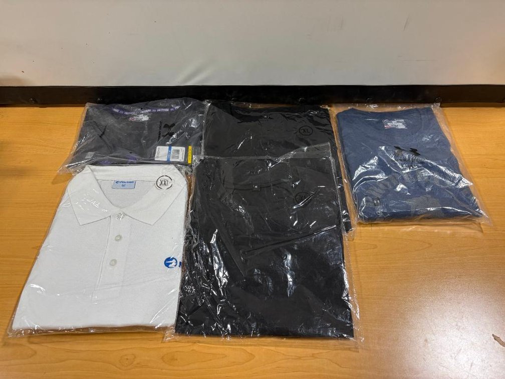 Lot of 5, New Men's Shirts, Sizes XL & XXL - Under Armour, White Polo w/ Logo, Tactical T-Shirts