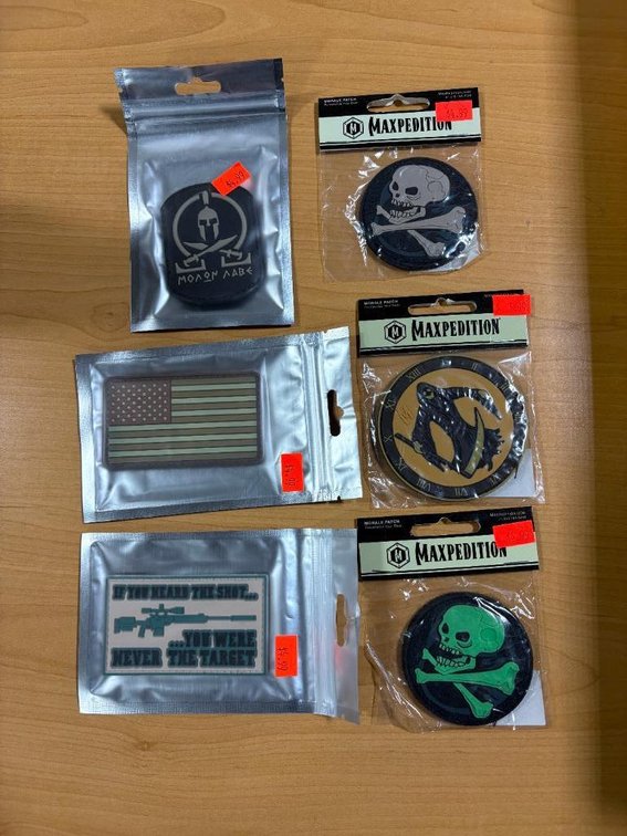 Lot of 6, New Tactical Patches, 2nd Amendment Patches