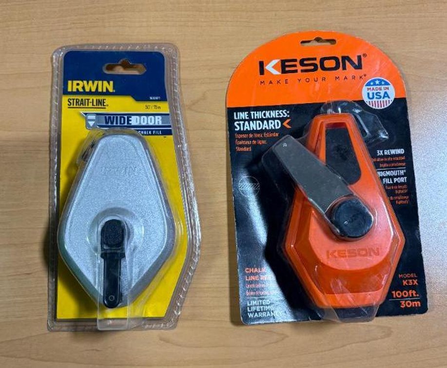 Two, New, Chalkline Reels, Irwin and Keson