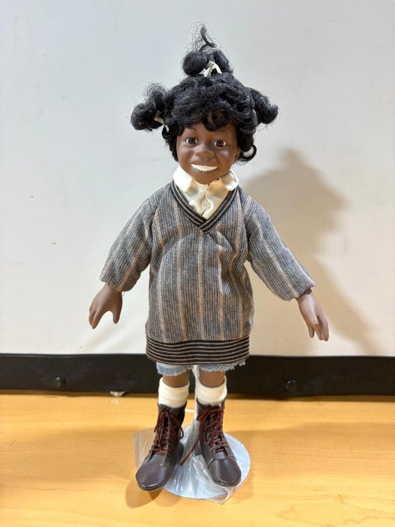 c. 1993 Hamilton Collection Buckwheat Find Bisque Porcelain Doll from Little Rascals