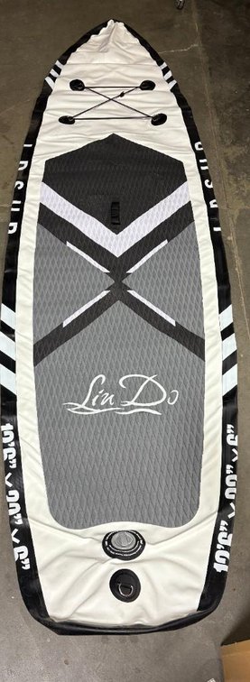Lin Do Inflatable Paddleboard w/ Pump, Cover Case, Paddle