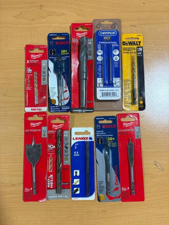 Group of Brand New, Sealed Drill Bits