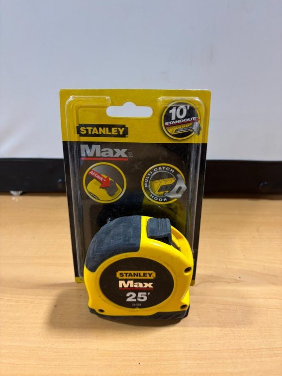 New, Stanley Max 25ft HD Tape Measure, 10ft Standout
