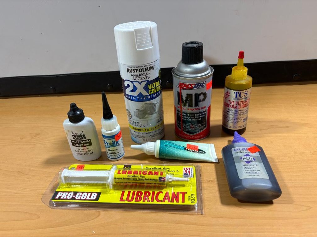 Various Gun Oils, Cleaners and Other Products, Rust-Oleum and Lubricants