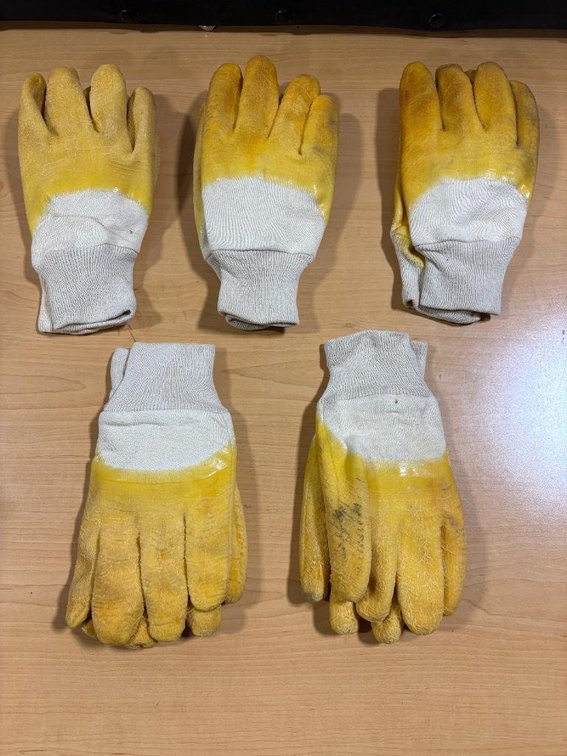 Five Pair of Work Gloves