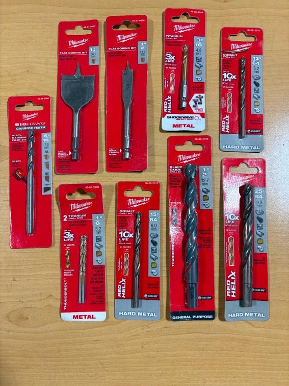 Group of Brand New, Sealed Drill Bits