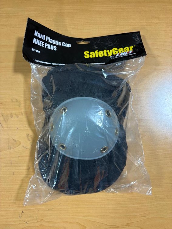 SafetyGear PIP Hard Plastic Cap Knee Pads, No. 291-100 NEW in Package