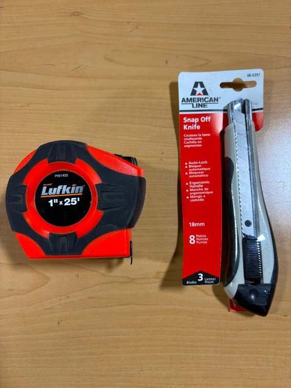 Lufkin 25ft HD Tape Measure, American Line Snap Off Knife