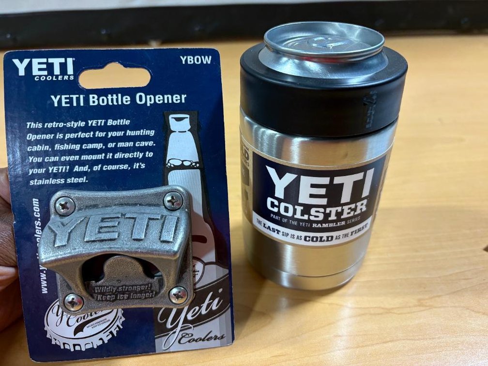 YETI, New Rambler Can Colster w/ Hidden Can Bank and YETI Bottle Opener