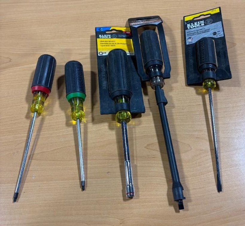 5pc Set, Screwdrivers, Klein & Southwire, New