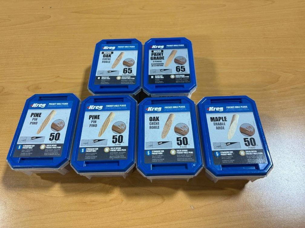 6 New Containers, Kreg Pockethole Plugs