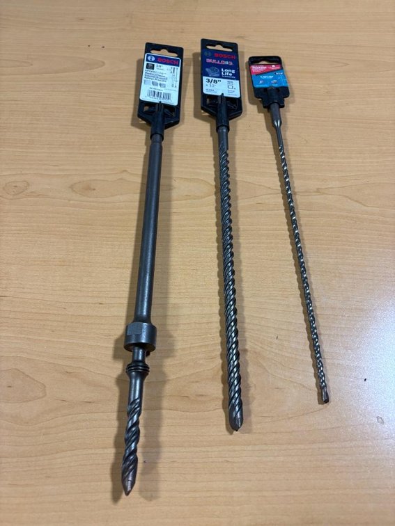 3 New Bosch & Makita Bits, 3/8in & 3/16in