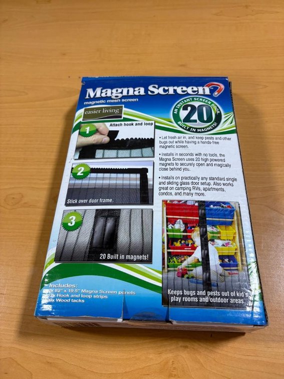 New, Magna Screen Magnetic Mesh Screen