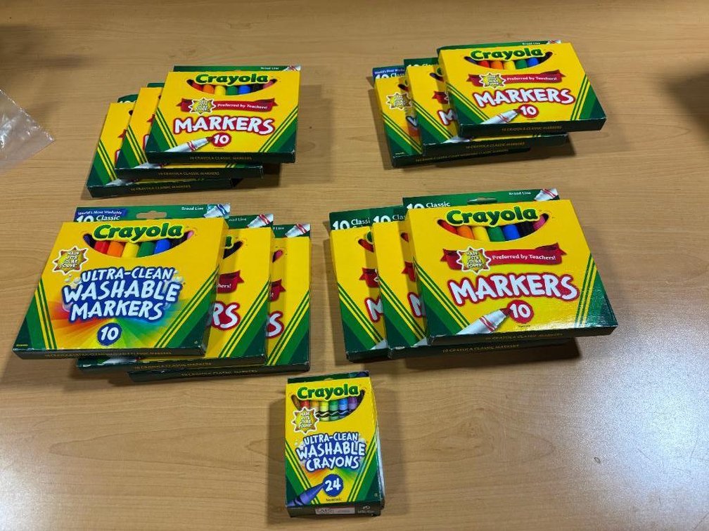 13 Packages of Crayola Markers and Crayons, Washable Crayons, Washable Markers, Standard Markers