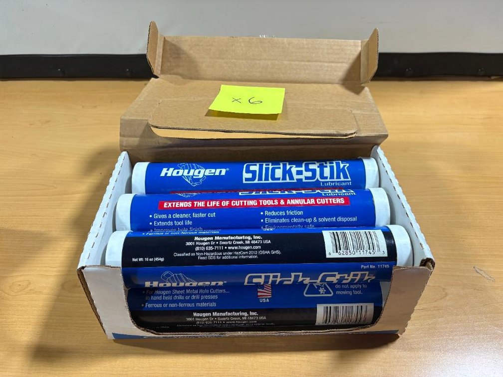 New Case of 6, Hougen Slick-Stik Lubricant for Cutting Tools & Annular Cutters