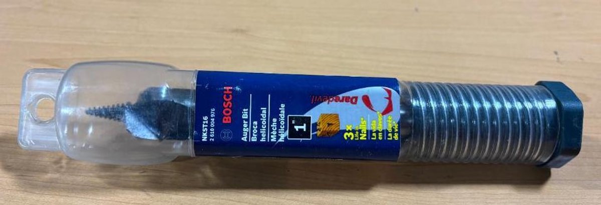 New, Bosch Auger Bit, 1in, Daredevil, NKST16