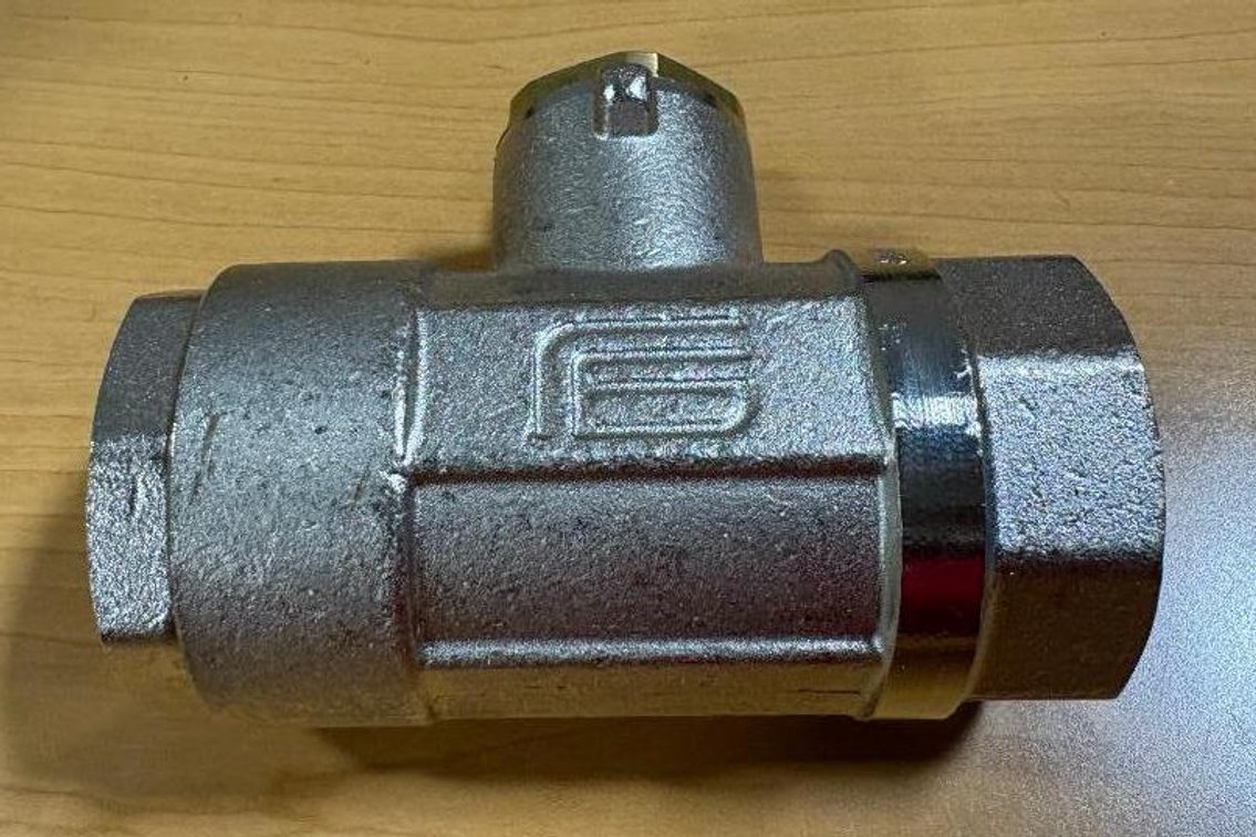 Full-Port Nickel-Plated Brass Ball Valve DN 25, Nominal Diameter 25mm