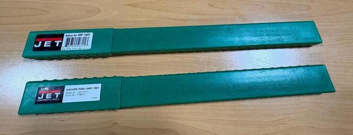Lot of 2, New, JET Knives for JWP-160S & JWP-15H, Thickness Planer Blades, MSRP: $131/Ea x 2